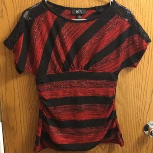 Red and black top
